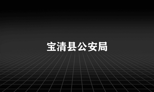 宝清县公安局