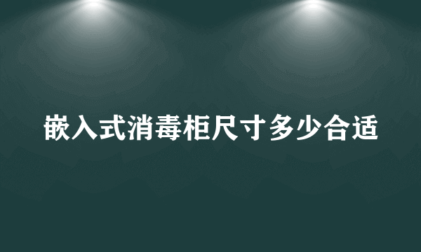 嵌入式消毒柜尺寸多少合适