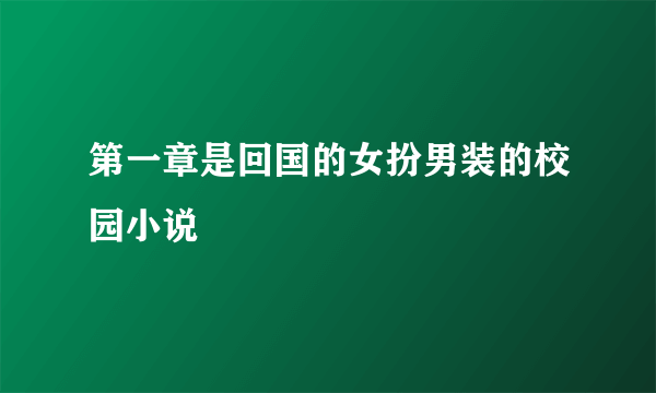 第一章是回国的女扮男装的校园小说