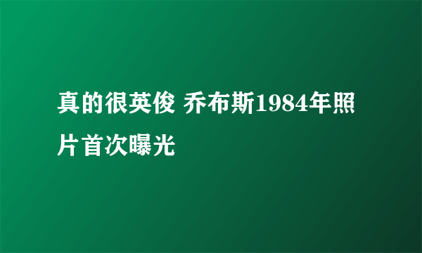 真的很英俊 乔布斯1984年照片首次曝光