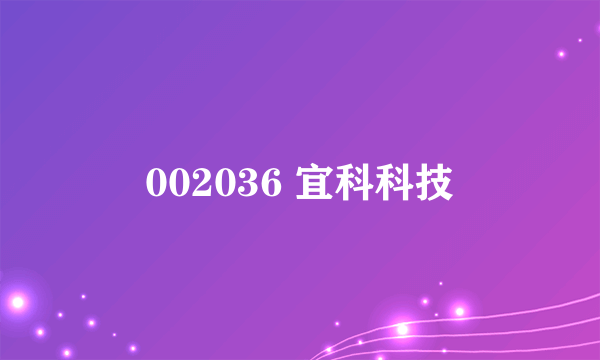 002036 宜科科技