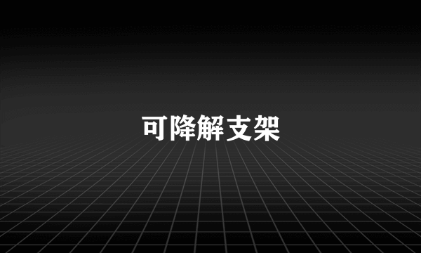 可降解支架