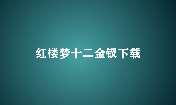 红楼梦十二金钗下载