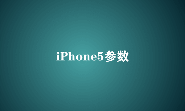 iPhone5参数