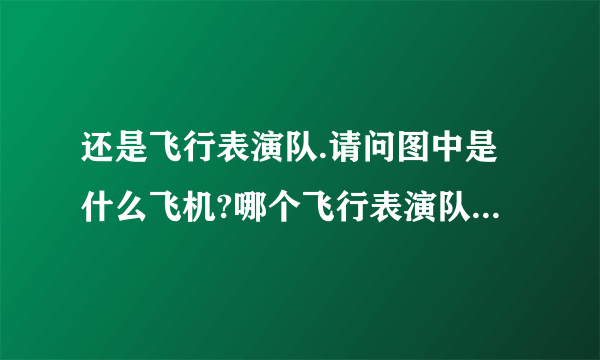 还是飞行表演队.请问图中是什么飞机?哪个飞行表演队?并介绍这个飞行表演队.