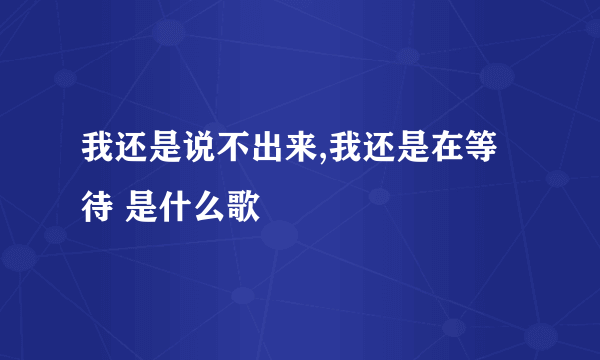 我还是说不出来,我还是在等待 是什么歌