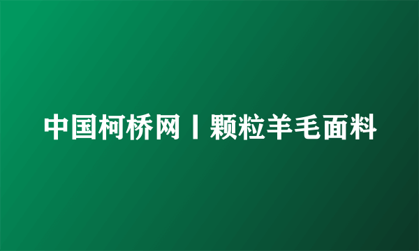 中国柯桥网丨颗粒羊毛面料