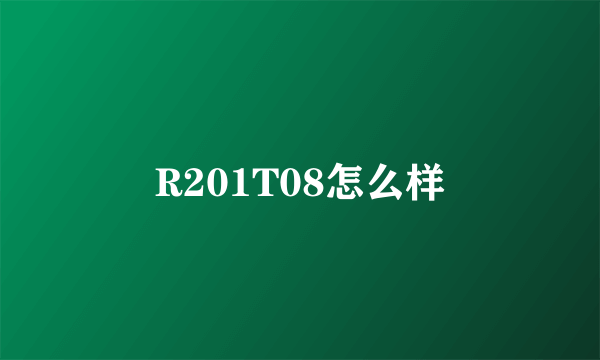 R201T08怎么样