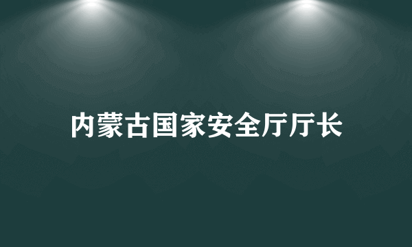 内蒙古国家安全厅厅长