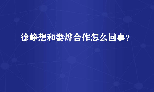 徐峥想和娄烨合作怎么回事？