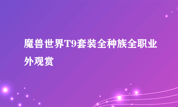 魔兽世界T9套装全种族全职业外观赏