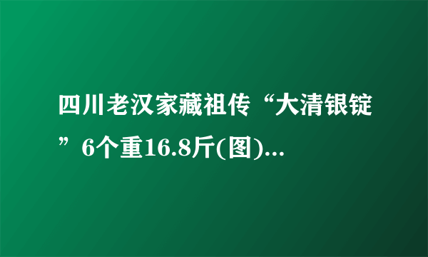 四川老汉家藏祖传“大清银锭”6个重16.8斤(图)-飞外网新闻