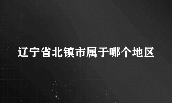 辽宁省北镇市属于哪个地区