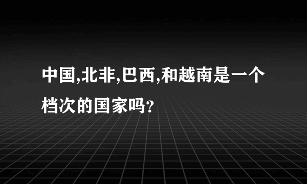 中国,北非,巴西,和越南是一个档次的国家吗？