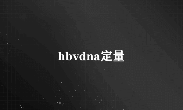 hbvdna定量