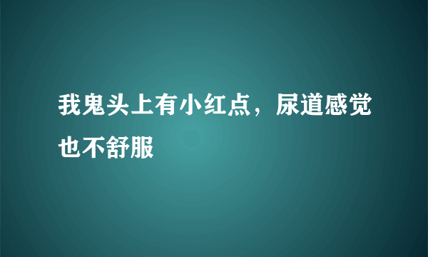 我鬼头上有小红点，尿道感觉也不舒服