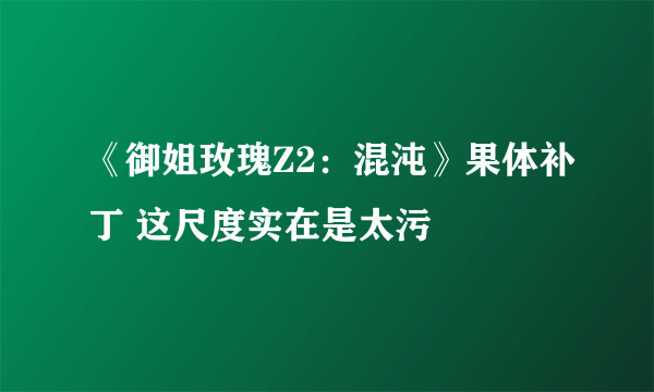 《御姐玫瑰Z2：混沌》果体补丁 这尺度实在是太污