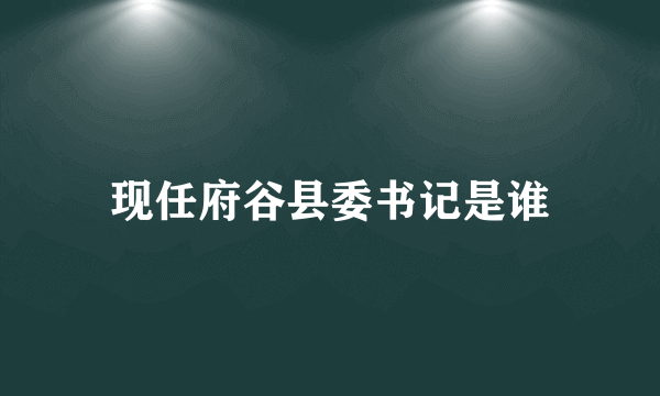 现任府谷县委书记是谁