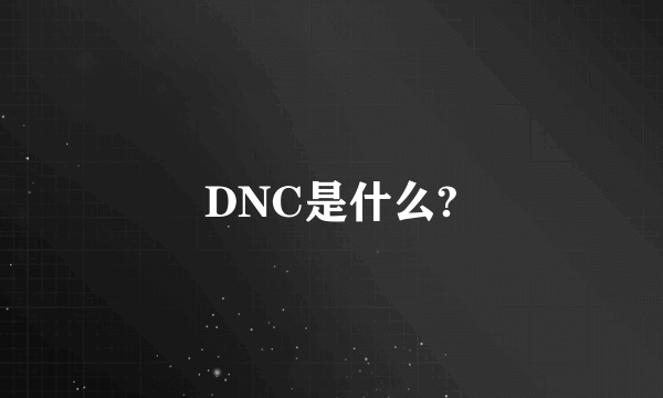 DNC是什么?