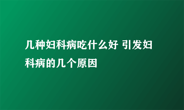 几种妇科病吃什么好 引发妇科病的几个原因