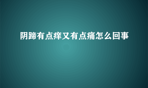 阴蹄有点痒又有点痛怎么回事