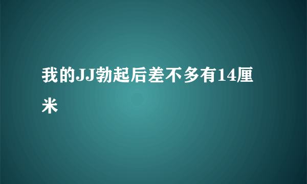 我的JJ勃起后差不多有14厘米