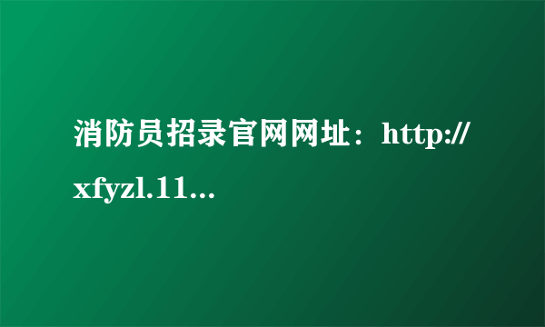 消防员招录官网网址：http://xfyzl.119.gov.cn