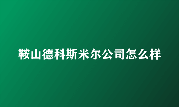 鞍山德科斯米尔公司怎么样