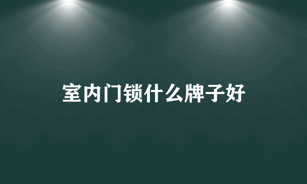 室内门锁什么牌子好