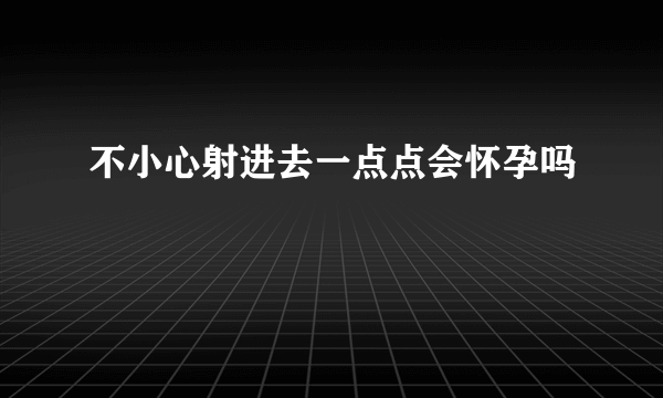 不小心射进去一点点会怀孕吗