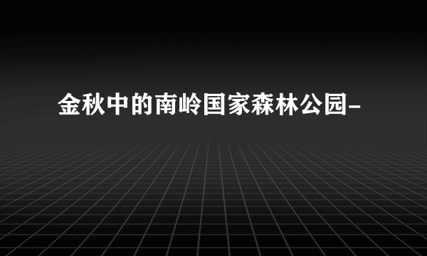 金秋中的南岭国家森林公园-