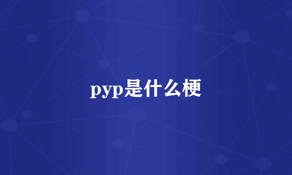 pyp是什么梗