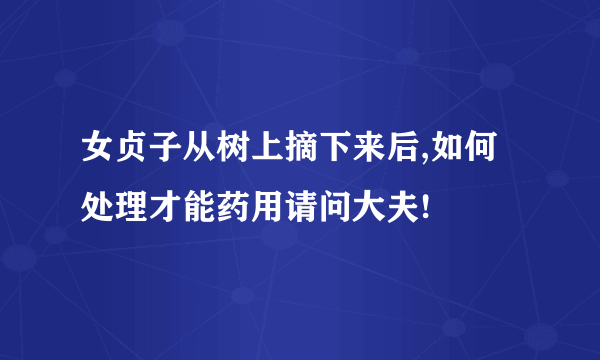 女贞子从树上摘下来后,如何处理才能药用请问大夫!