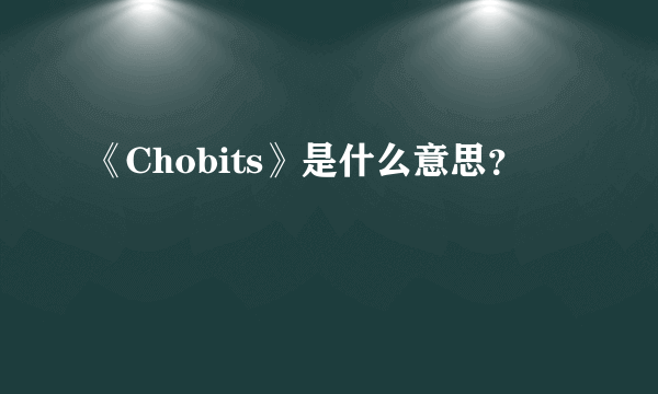 《Chobits》是什么意思？