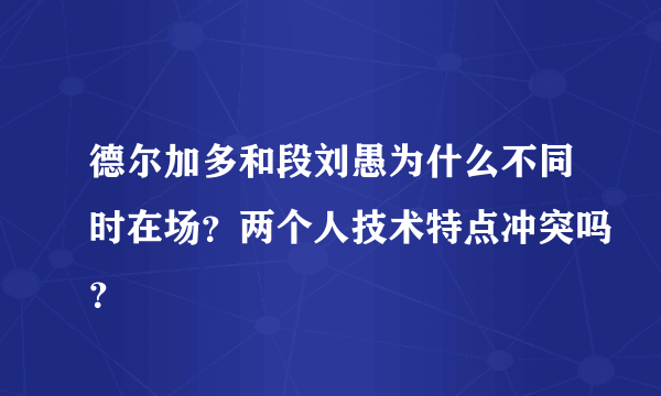 德尔加多和段刘愚为什么不同时在场？两个人技术特点冲突吗？