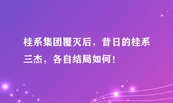 桂系集团覆灭后，昔日的桂系三杰，各自结局如何！