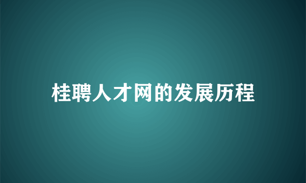 桂聘人才网的发展历程