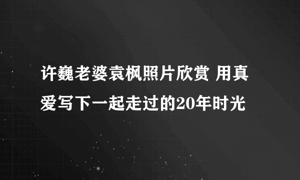 许巍老婆袁枫照片欣赏 用真爱写下一起走过的20年时光