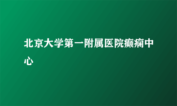 北京大学第一附属医院癫痫中心