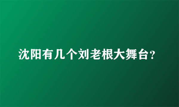 沈阳有几个刘老根大舞台？