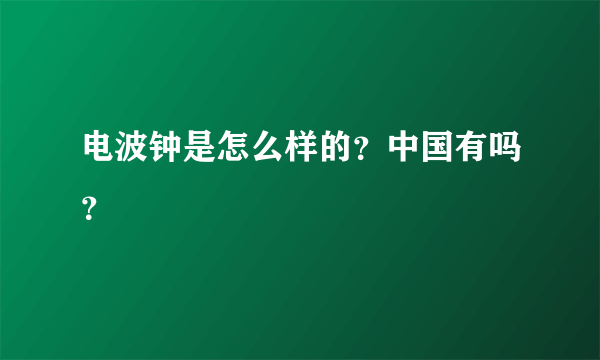 电波钟是怎么样的？中国有吗？