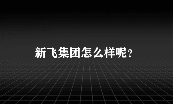 新飞集团怎么样呢？