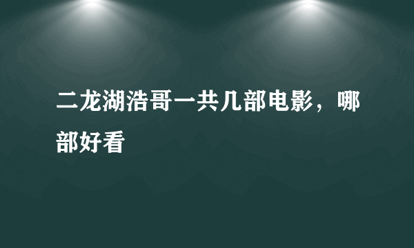 二龙湖浩哥一共几部电影，哪部好看