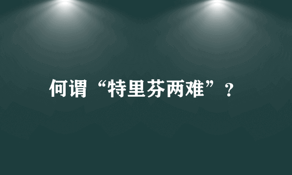 何谓“特里芬两难”？