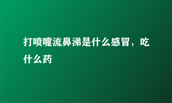 打喷嚏流鼻涕是什么感冒，吃什么药