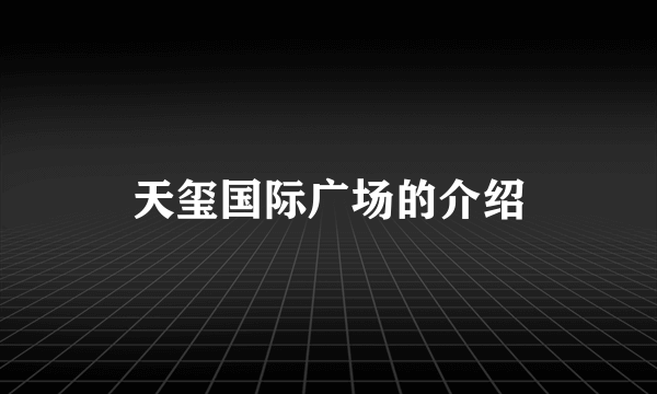 天玺国际广场的介绍