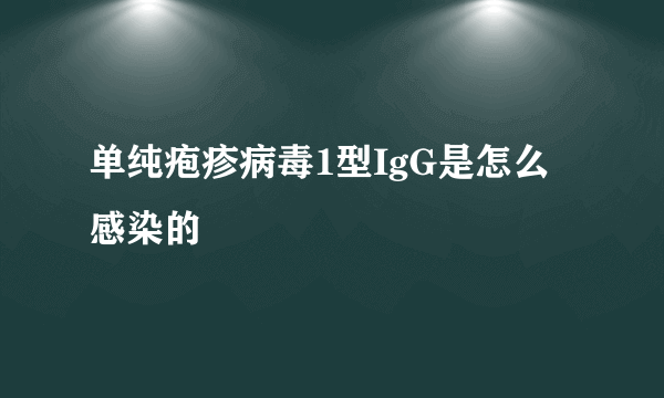 单纯疱疹病毒1型IgG是怎么感染的