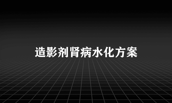 造影剂肾病水化方案