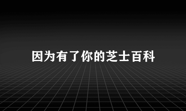 因为有了你的芝士百科