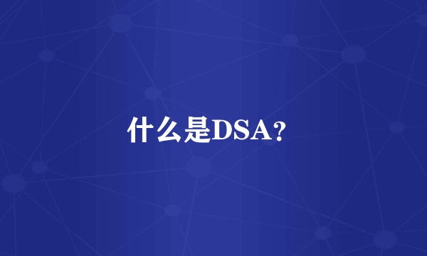 什么是DSA？